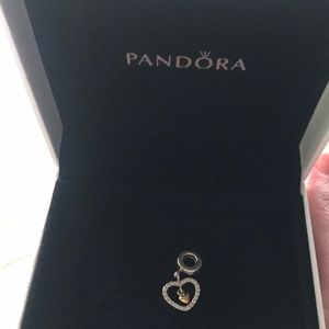 Forever in my Heart, clear CZ Pandora Charm